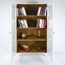 Ver imagem 2 de Estante Para Livros Ditália 2 Portas Vidro E-957 Cor:Branco