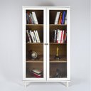 Ver imagem 1 de Estante Para Livros Ditália 2 Portas Vidro E-957 Cor:Branco