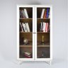 Estante Para Livros Ditália 2 Portas Vidro E-957 Cor:Branco - 1