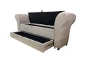 Ver imagem 2 de RECAMIER PUFF BAÚ SAPATEIRA COM BRAÇOS E GAVETA 1,58 CM PARA CAMA BOX QUEEN SIZE - BEGE ESCURO