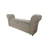 RECAMIER PUFF BAÚ SAPATEIRA COM BRAÇOS E GAVETA 1,58 CM PARA CAMA BOX QUEEN SIZE - BEGE ESCURO - 5