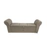 RECAMIER PUFF BAÚ SAPATEIRA COM BRAÇOS E GAVETA 1,58 CM PARA CAMA BOX QUEEN SIZE - BEGE ESCURO - 4