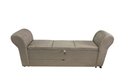 Ver imagem 4 de RECAMIER PUFF BAÚ SAPATEIRA COM BRAÇOS E GAVETA 1,58 CM PARA CAMA BOX QUEEN SIZE - BEGE ESCURO