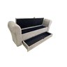 RECAMIER PUFF BAÚ SAPATEIRA COM BRAÇOS E GAVETA 1,58 CM PARA CAMA BOX QUEEN SIZE - BEGE ESCURO - 1