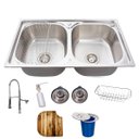 Ver imagem 1 de Cuba Gourmet Inox 304 Torneira Gourmet Tábua Lixeira 8l