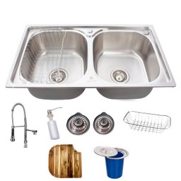 Cuba Gourmet Inox 304 Torneira Gourmet Tábua Lixeira 8l - 1