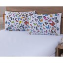 Ver imagem 3 de Jogo Lençol 4 Peças Cama Viúva 1,88mx1,28mx30cm 100% Algodão 180 Fios Borboletas Coloridas