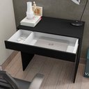 Ver imagem 3 de Mesa para Computador Escrivaninha 1 Gaveta Manuela Preto - Pallazio