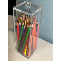 Pote De Acrílico Escova E Pasta De Dente, Multiuso Com Tampa - 4