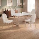Ver imagem 1 de Conjunto para Sala de Jantar Mesa Império 120x90 com 4 Cadeiras Rubi