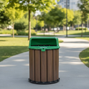 Ver imagem 2 de Lixeira Ibiara 50cm Verde (vidro) - 67l