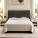 Ver imagem 2 de Cabeceira Estofada Cama Box Solteirão 100 cm Suede Ayla:Marrom