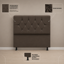Ver imagem 4 de Cabeceira Estofada Cama Box Solteirão 100 cm Suede Ayla:Marrom
