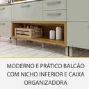 Ver mais imagens de Cozinha 06 Pçs Nesher Princesa Gourmet 100 Mdf Freijó Com Off White