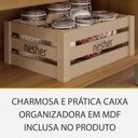 Ver imagem 7 de Cozinha 06 Pçs Nesher Princesa Gourmet 100 Mdf Freijó Com Off White
