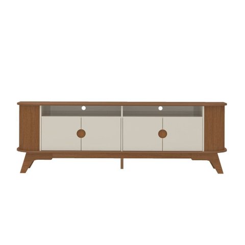 Rack para Tv até 86 Polegadas Vivaldi 4 Portas Cinamomo/off White - Artely Moveis
