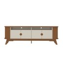 Ver imagem 1 de Rack para Tv até 86 Polegadas Vivaldi 4 Portas Cinamomo/off White - Artely Moveis