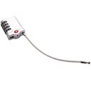 Ver imagem 2 de Cadeado TSA Código Segredo 4 Dígitos Haste Flexível Curvo Cabo Aço Trancar Portas Mochila - Cinza cl