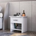 Ver imagem 1 de Mesa de Cabeceira Ditália 1 Gaveta Dm-127 Branco