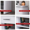 Ver imagem 7 de Mesa de Cabeceira Ditália 1 Gaveta Dm-127 Branco