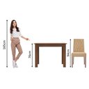 Ver imagem 4 de Conjunto Sala de Jantar Mesa Tampo de Madeira 2 Cadeiras Rustic/imperial Lídia Madesa