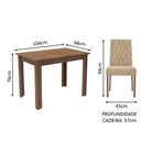 Ver imagem 3 de Conjunto Sala de Jantar Mesa Tampo de Madeira 2 Cadeiras Rustic/imperial Lídia Madesa