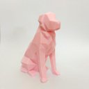 Ver imagem 1 de Estatueta Golden Retriever - 15 Cm Altura -Toque 3D: Rosa Claro