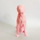 Ver imagem 2 de Estatueta Golden Retriever - 15 Cm Altura -Toque 3D: Rosa Claro