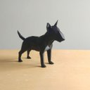 Ver imagem 1 de Bull Terrier Decorativo - 15 Cm Altura -Toque 3D: Preto