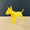Ver imagem 2 de Bull Terrier Decorativo - 15 Cm Altura -Toque 3D: Amarelo