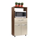 Ver imagem 1 de Armário de Cozinha Multiuso Luna 60cm com 02 Portas e Nicho Integrado Savana Off White - Desk Design