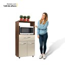 Ver imagem 6 de Armário de Cozinha Multiuso Luna 60cm com 02 Portas e Nicho Integrado Savana Off White - Desk Design