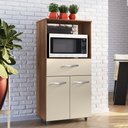 Ver imagem 2 de Armário de Cozinha Multiuso Luna 60cm com 02 Portas e Nicho Integrado Savana Off White - Desk Design