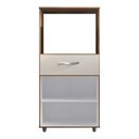 Ver imagem 5 de Armário de Cozinha Multiuso Luna 60cm com 02 Portas e Nicho Integrado Savana Off White - Desk Design
