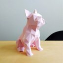 Ver imagem 1 de Bulldog Francês Sentado Decorativo - 20 Cm Altura -Toque 3D: Rosa Claro
