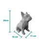 Bulldog Francês Sentado Decorativo - 20 Cm Altura -Toque 3D: Branco - 4