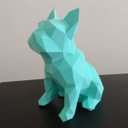 Ver imagem 2 de Bulldog Francês Sentado Decorativo - 20 Cm Altura -Toque 3D: Azul Tiffany