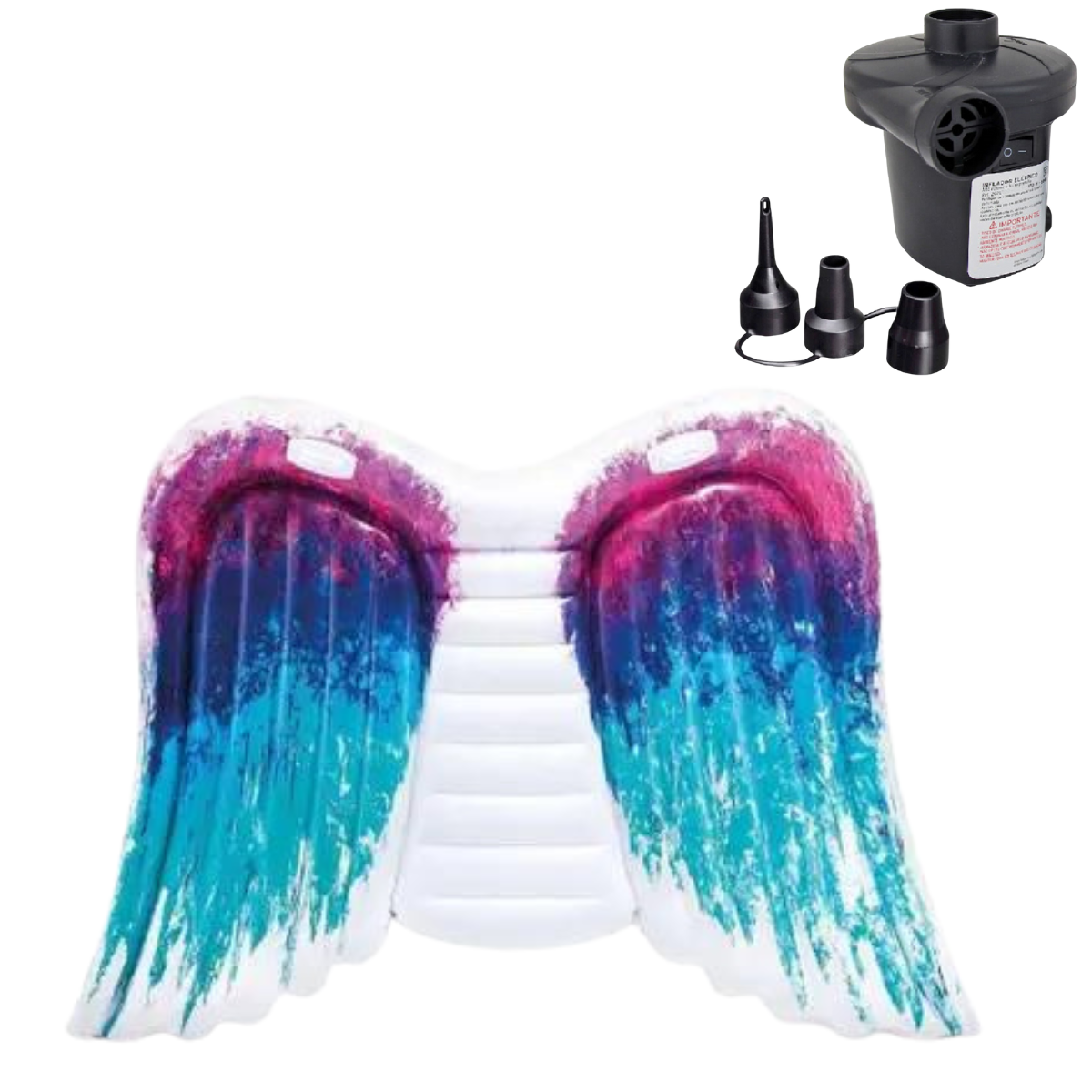 Bóia Colchão Inflável Asa de Anjo Blogueira + Bomba Eletrica Voltagem:220v - 1