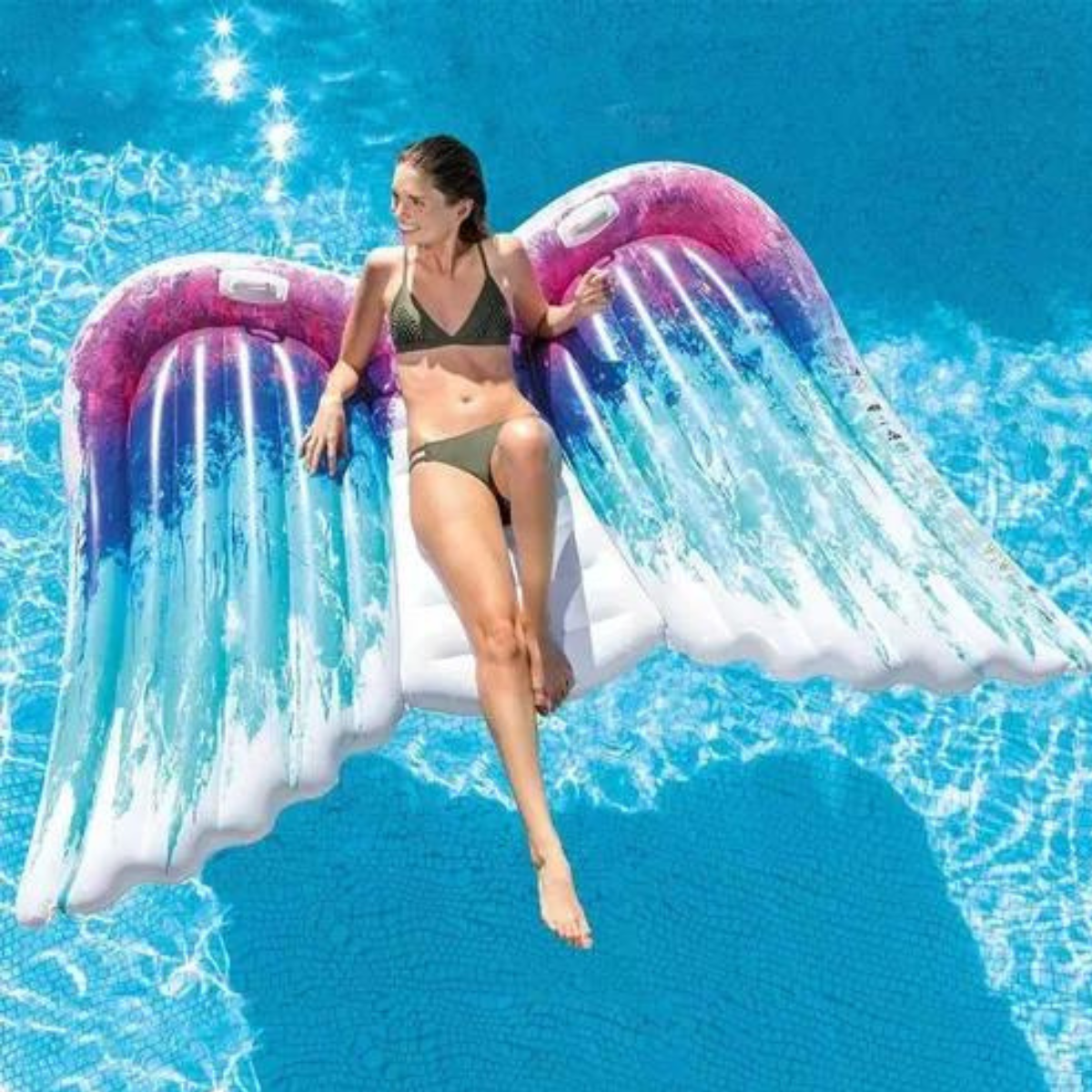 Bóia Colchão Inflável Asa de Anjo Blogueira + Bomba Eletrica Voltagem:220v - 2