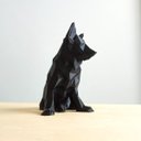 Ver imagem 2 de Cachorro Pastor Alemão Decorativo - 15 Cm Altura -Toque 3D: Preto