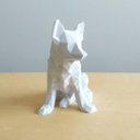 Ver imagem 1 de Cachorro Pastor Alemão Decorativo - 15 Cm Altura -Toque 3D: Branco