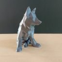 Ver imagem 2 de Cachorro Pastor Alemão Decorativo - 15 Cm Altura -Toque 3D: Cinza