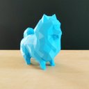 Ver imagem 1 de Estatueta Spitz Alemão Decorativo - 15 Cm Altura -Toque 3D: Azul Claro