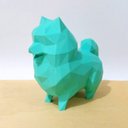 Ver imagem 1 de Estatueta Spitz Alemão Decorativo - 15 Cm Altura -Toque 3D: Azul Tiffany