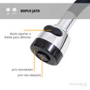 Ver imagem 3 de Torneira Com Filtro Cozinha Mesa Duplo Jato Gourmet Black