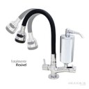 Ver imagem 2 de Torneira Com Filtro Cozinha Mesa Duplo Jato Gourmet Black