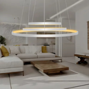 Ver imagem 3 de Lustre Pendente 3 Arcos Led 60w 3200k Prata Domum