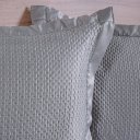 Ver imagem 3 de Kit Colcha Casal Satinatta Cetim 100% Póliéster 220x240cm Cinza Soft
