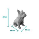 Ver imagem 2 de Bulldog Francês Sentado Decorativo - 20 Cm Altura -Toque 3D: Cinza