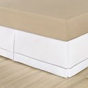 Ver imagem 1 de Saia para Cama Box Queen Ponto Palito Percal Algodão:Branco